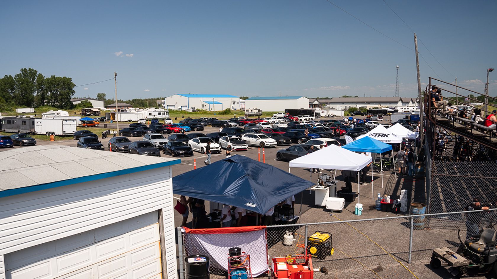 Vendor tents and the swap area